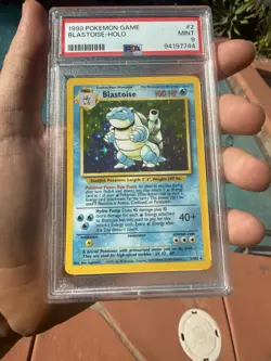 1999 Pokemon Base Set Blastoise Holo PSA 9 - Image 3