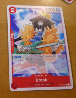ONE PIECE ENGLISH CARD SUPER PRE-RELEASE GAME CARTE BROOK ST01-011 ST EN MINT - Image 1