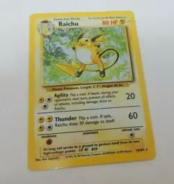 Pokemon 1999 Raichu Base Set English Holo Rare Card - Image 1