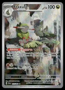 Pokemon Cards Fraxure 077/064 Shrouded Fable Illustration Rare NM - Image 1