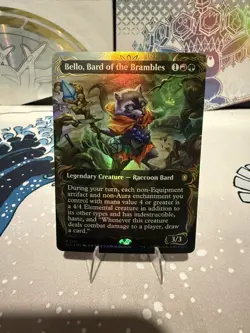 MTG Bello, Bard of the Brambles 0101 Raised Foil Borderless Bloomburrow Magic NM - Image 1