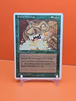 🟢🟢🟢 1995 Magic The Gathering CHRONICLES RABID WOMBAT PLAYED 🟢🟢🟢 - Image 1