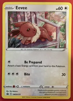 Pokemon Eevee SWSH175 - Fusion Strike Black Star Promo Holo - Image 3