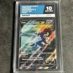 Pokemon Hisuian Samurott V GG51/GG70 Crown Zenith Full Art ACE 10 GEM MINT - Image 1