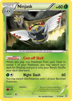 Ninjask Pokemon Dragons Exalted 11/124 NM - Image 1