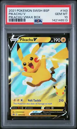 PSA 10 Pikachu V Celebrations Black Star Promo SWSH143 Gem Mint 2021 Pokemon - Image 1