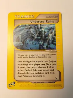 Undersea Ruins 138/147 Uncommon Pokemon Aquapolis Vintage WOTC E Series NM 2003 - Image 1