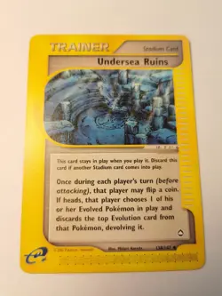 Undersea Ruins 138/147 Uncommon Pokemon Aquapolis Vintage WOTC E Series NM 2003 - Image 3