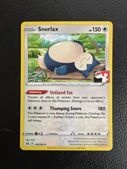 Pokemon TCG - Snorlax 143/196 Play Stamped Prize Pack Series 3 Non Holo - Image 1