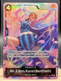 Mr.2.Bon.Kurei (Bentham) OP14-091 Alt Art SR One Piece English NM - Image 1