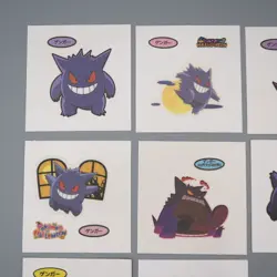 Pokemon Card Bread Deco Chara Seal Sticker Gengar 8 set Japanese q557 - Image 2