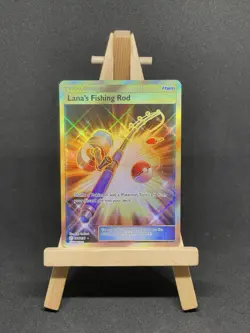 Pokemon Lana's Fishing Rod Card 266/236 Cosmic Eclipse Gold Rare - Image 1