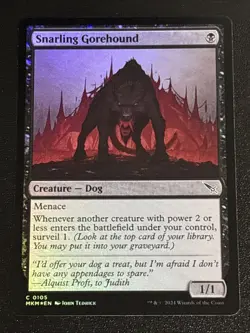 MTG Murders at Karlov Manor Snarling Gorehound Foil 0105 NM - Image 1