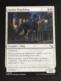 MTG Murders at Karlov Manor Karlov Watchdog 0020 NM - Image 1