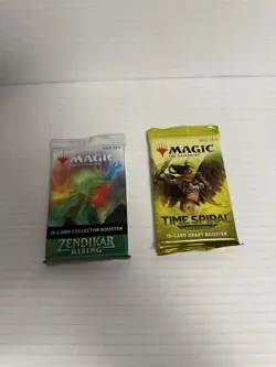 Lot Of 2 Sealed Magic The Gathering Booster Packs Zendikar & Time Spiral 630509917860 - Image 1