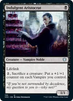 Normal - Indulgent Aristocrat - 130 - Commander: Innistrad: Crimson Vow - NM - Image 1
