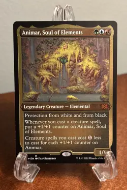 MTG Animar, Soul of Elements Foil Etched Double Masters LP Magic The Gathering - Image 1