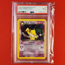 6-02-02 . UNPLAYED 2000 POKEMON TEAM ROCKET DARK HYPNO-HOLO #9/82 PSA 9 - Image 1