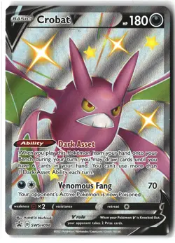 Crobat V ⭐ SWSH098 Holo Promo SWSH Black Star 2019 Pokemon NM - Image 1