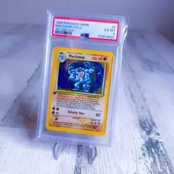 1999 POKEMON GAME 1ST ED #8 MACHAMP-HOLO PSA 6 - Image 3