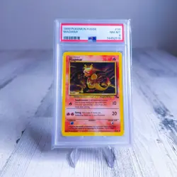1999 POKEMON FOSSIL #39 MAGMAR PSA 8 - Image 1