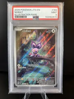 PSA 9 MINT Pokemon Journey Together Noibat Illustration Rare Full Art #169/159 - Image 1