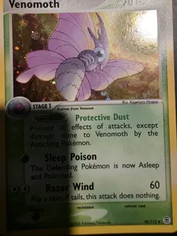 Pokemon TCG Venomoth 49/112 and Venonat 84/112 Reverse Holos FireRed LeafGreen - Image 3