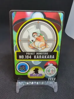 1997-1998 Bandai Pocket Monsters Pokemon Sealdass #104 Karakara Cubone - Image 1