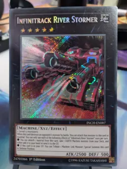 YuGiOh! Infinitrack River Stormer INCH-EN007 Secret Rare 1st Ed - Image 1
