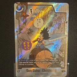 Dragon Ball Super Card Game Son Goku Childhood R+ Saiyan Adventure Holo SB01-053 - Image 1
