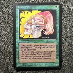 MTG Llanowar Elves Alpha Magic the Gathering Card - Image 1