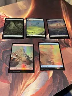 Mtg Secret Lair Godzilla Lands Nm Set Of 5 - Image 1