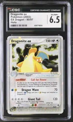 CGC 6.5 DRAGONITE EX 90 HOLO EX DRAGON POKEMON - Image 1
