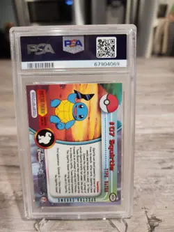 2000 Topps Chrome Pokemon SQUIRTLE SPECTRA Chrome # 7 T.V. Animation Rare PSA 9 - Image 3