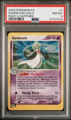 2003 POKEMON EX RUBY & SAPPHIRE #7/109 GARDEVOIR HOLO PSA 8 - Image 1