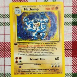 Pokemon Machamp 1st Edition Holo Base Set 8/102 1999 Wizards of the Coast - Image 1
