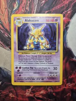 Pokemon TCG Alakazam 1/102 Holo Rare Unlimited WOTC: Base Set MP/HP - Image 1