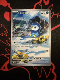 Pokemon TCG Piplup 098/094 Me02: Phantasmal Flames Holo Illustration Rare 70HP - Image 1
