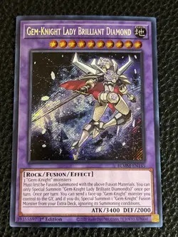 Gem-Knight Lady Brilliant Diamond BLMM-EN145 Yugioh 1st Edition (New) S. Rare - Image 1