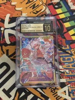 TCG One Piece OP05-119 Awakening New Era Monkey D Luffy #119 SEC CGC Pristine 10 - Image 1