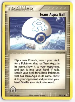 Team Aqua Ball 75/95 EX Team Magma Vs Team Aqua Uncommon Pokemon Card - Image 1