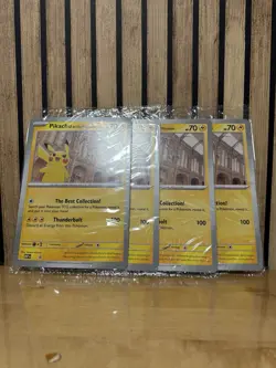 Pikachu At The Museum Jumbo Promo Card x 4, Pokemon TCG, New Sealed - Image 1
