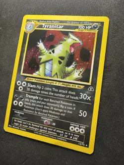 Pokemon TCG Tyranitar Neo Discovery Holo Unlimited Rare Card 12/75 - Image 2