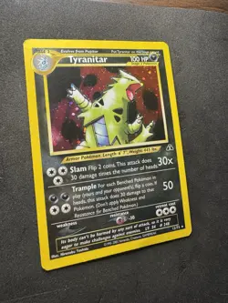 Pokemon TCG Tyranitar Neo Discovery Holo Unlimited Rare Card 12/75 - Image 3