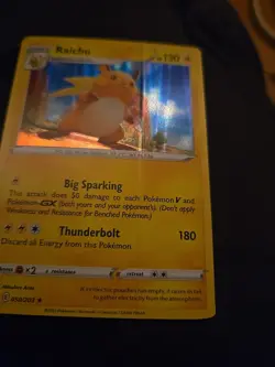 Holo Raichu 050/203 Rare Evolving Skies Pokemon TCG Card NM + CREASE ERROR. 🫆🎁 - Image 3