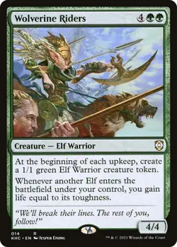 MTG Wolverine Riders, Lightly Played, English Commander: Kaldheim - Image 1