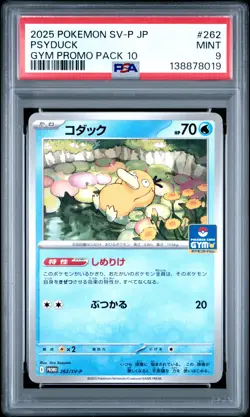 2025 POKEMON JPN SV-P PROMO GYM PROMO PACK 10 #262 PSYDUCK PSA 9 - Image 1