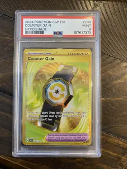 PSA 9 2024 POKEMON SSP EN #249 COUNTER GAIN SURGING SPARKS - Image 1