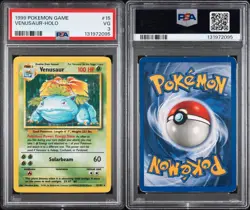 1999 Pokemon Game Venusaur-Holo #15 PSA VG 3 - Image 3