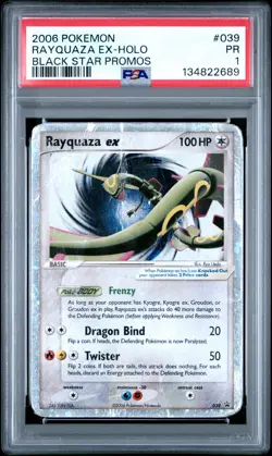 2006 POKEMON BLACK STAR PROMOS #039 RAYQUAZA EX-HOLO PSA 1 - Image 1